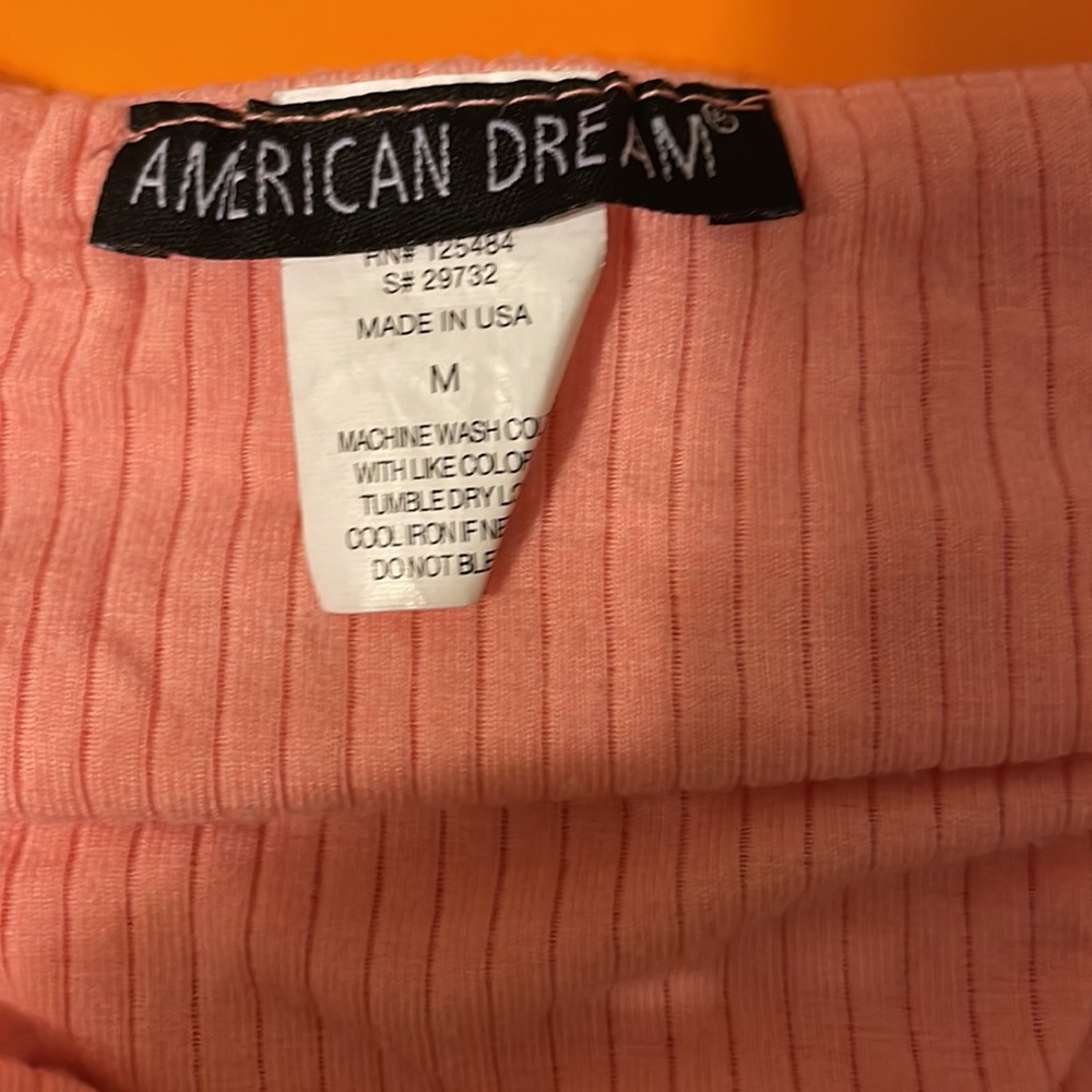 Peach Ribbed Bandeau - Picture 4 of 4